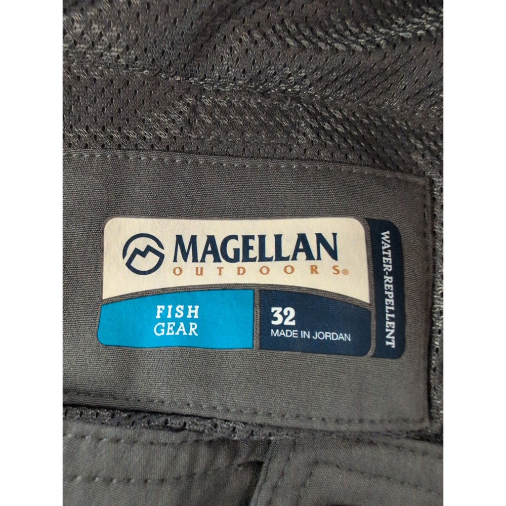 Magellan Outdoors Aransas Pass Hybrid Fishing Shorts Mens 32 Gray Water Repel - Picture 3 of 7
